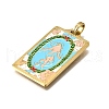 Tarot 304 Stainless Steel Enamel Pendants STAS-M119-07L-G-3