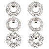   6Pcs 3 Styles Alloy Rhinestone Shoe Buckle Clips AJEW-PH0011-57-1