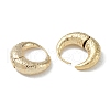 Texture Rings Brass Hoop Earrings for Women EJEW-H006-06B-G-2