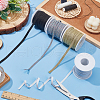 WADORN 24 Yards Flat Metallic Polyester Elastic Cord OCOR-WR0001-15D-4
