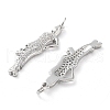 Rack Plating Brass Micro Pave Clear Cubic Zirconia Pendants KK-M280-03P-2