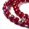Spray Painted Glass Beads Strands GLAA-E038-03C-3