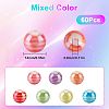 SUNNYCLUE 60Pcs AB Color Plated Acrylic Beads SACR-SC0001-40-2