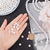 ARRICRAFT Natural White Jade Round Bead Strands G-AR0001-26-3
