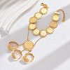 Luxurious Middle Eastern Style Brass Finger Ring Bracelets for Women WJ1247-4