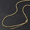 Brass Singapore Chains Necklaces for Women NJEW-D302-36G-3