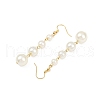 Glass Pearl Dangle Earrings EJEW-JE06463-03-5
