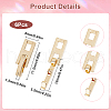 SUNNYCLUE 6Pcs Brass Fold Over Clasps KK-SC0005-46-2