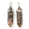 Natural Rhodonite Pointed Pendants G-M378-01P-A40-2