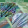 Leopard Print Rainbow Pattern Polycotton Fabric DIY-WH0028-18C-3