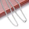 Non-Tarnish 304 Stainless Steel Curb Chain Necklace Making X-STAS-A028-N108P-3