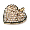 Brass Micro Pave Cubic Zirconia Pendants KK-U076-18G-02-2