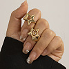 Star Alloy Adjustable Cuff Rings FS-WGD4FE5-08-1