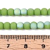 Frosted Opaque Glass Beads Strands GLAA-T032-P4mm-MBB06-4