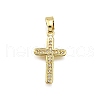 Brass Micro Pave Cubic Zirconia Pendants KK-Z100-30G-1
