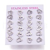 304 Stainless Steel Stud Earrings EJEW-N045-04P-2