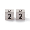 Tarnish Resistant 303 Stainless Steel European Beads STAS-G286-P02-2