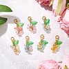 7Pcs Acrylic Flower Pendant Decorations HJEW-JM03089-1