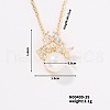 Fashionable Brass Clear Cubic Zirconia Pendant Cable Chain Necklaces for Women FN2830-3-1