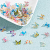 FIBLOOM 72Pcs 12 Colors 3D Resin Cabochons MRMJ-FI0001-01-4