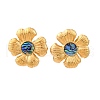 304 Stainless Steel Natural Paua Shell Stud Earrings EJEW-Z103-12G-4