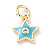 Brass Enamel Pendants KK-M218-10C-RS-1