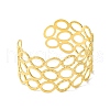 Ion Plating(IP) Oval 304 Stainless Steel Cuff Bangles for Women BJEW-B104-16G-2