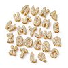 Brass Micro Pave Cubic Zirconia Beads KK-F895-19G-1