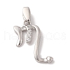 925 Sterling Silver Micro Pave Clear Cubic Zirconia Pendants STER-H117-01P-08-1