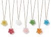 7Pcs 7 Colors Handmade Glass Seed Beaded Star Pendant 304 Stainless Steel Cable Chain Necklaces for Women NJEW-MZ00118-2