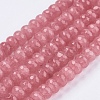 Natural Jade Bead Strands X-G-R171-6x8mm-06-1