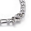 304 Stainless Steel Figaro Chain Bracelets BJEW-L637-04A-P-3