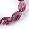 Transparent Glass Bead Strands GLAA-R024-6x8mm-07-1