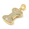Brass Micro Pave Cubic Zirconia Pendants KK-E061-03G-09-2