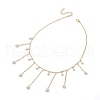 Shell Pearl Necklaces NJEW-TA00186-4