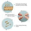 DICOSMETIC 12Pcs 3 Styles Eco-Friendly Brass Watch Band Clasps KK-DC0003-98-5