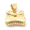 Rack Plating Brass Micro Pave Cubic Zirconia Pendants KK-A185-21G-2