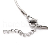 304 Stainless Steel Round Snake Chain Bracelets STAS-B021-19B-P-4
