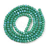 Electroplate Opaque Solid Color Glass Beads Strands EGLA-A034-P2mm-L25-2