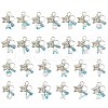26Pcs Transparent Epoxy Resin & Transparent Acrylic & Faux Suede Tassel Keychain KEYC-JKC01202-1