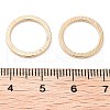 Brass Textured Linking Rings KK-U028-12G-2