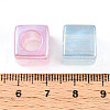 Transparent UV Plating Acrylic Beads OACR-I015-21-3