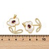 Brass Micro Pave Cubic Zirconia Pendants KK-S526-35G-3