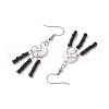 Glass Seed Flat Round Dangle Earrings EJEW-JE06435-5