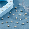 SUPERFINDINGS 200Pcs Brass Pave Clear Cubic Zirconia Connector Charms KK-FH0007-70KCG-4