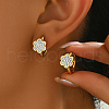 Stainless Steel Rhinestone Hoop Earrings DO2169-2-1