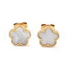 Flower Shell Stud Earrings EJEW-K281-01G-05-1