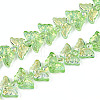 Transparency Electroplate Glass Beads Strands GLAA-T023-39A-07-1