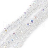 Transparent Electroplate Glass Beads Strands EGLA-F153-AB04-1