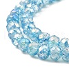 Spray Painted Imitation Jade Glass Beads Strands GLAA-P058-01B-02-3